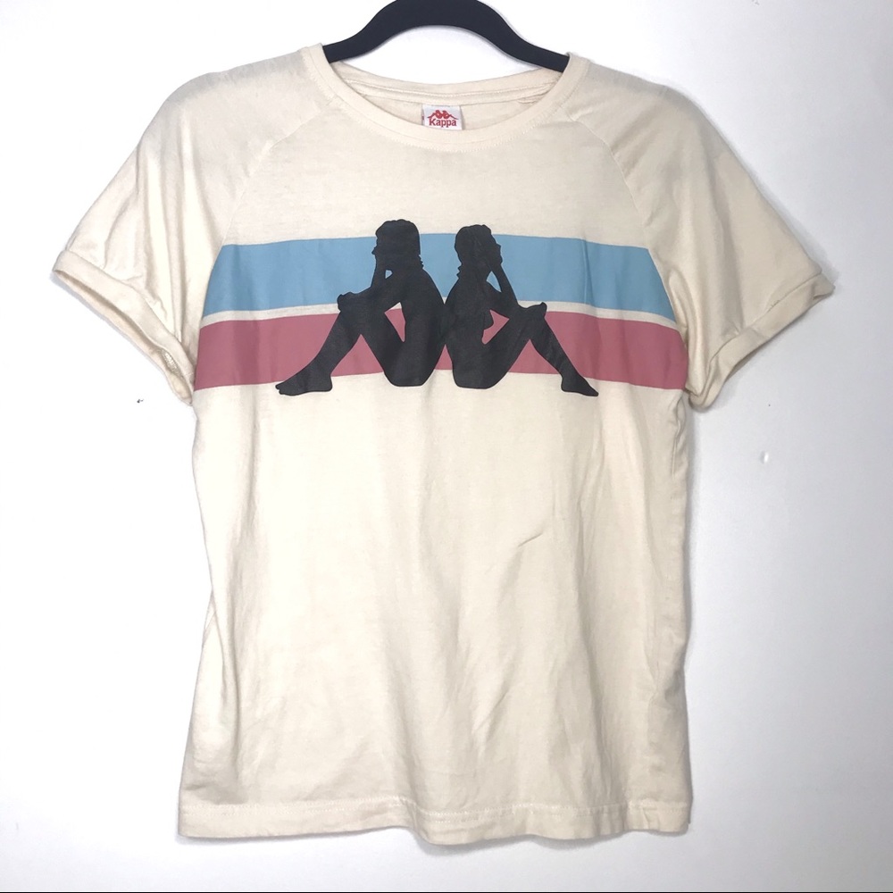 Kappa Logo Stripe Athletic Tee